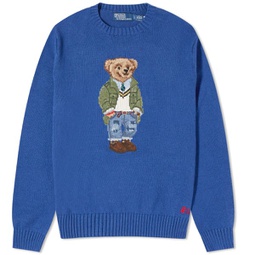 Polo Ralph Lauren Preppy Bear Crew Jumper Beach Royal