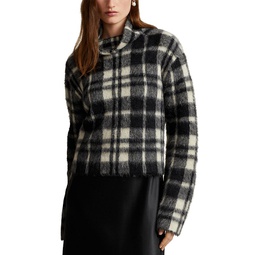 Plaid Cropped Sweater