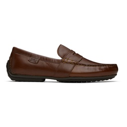 Brown Reynold Driver Loafers 241213M231006