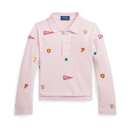Polo Ralph Lauren Kids Collegiate-Icon Mesh Polo Shirt (Toddler/Little Kids)