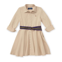 Polo Ralph Lauren Kids Belted Cotton Chino Shirtdress (Little Kids)