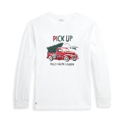 Polo Ralph Lauren Kids Cotton Long-Sleeve Graphic Tee (Big Kids)