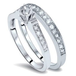 diamond engagement mount matching 14k wedding ring set