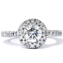 0.80 ct si1 round cut diamond halo engagement ring 14k white gold enhanced