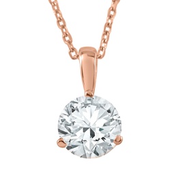 1/3 ct solitaire lab grown diamond pendant available in 14k and platinum