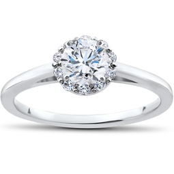 3/4 ct lab created diamond madelyn halo engagement ring 14k white gold