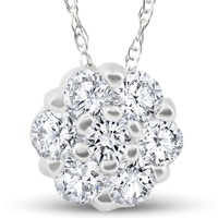 .49ct diamond pendant 14k white gold