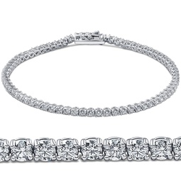 3ct. round cut diamond tennis bracelet in 14k white gold 7