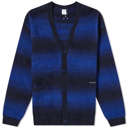 POP Trading Company Stipe Knit Cardigan Sodalite Blue & Black