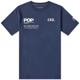 Pop Trading Company x Gleneagles by END. Tour T-Shirt Navy