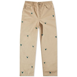 POP Trading Company x Gleneagles by END. Embroidered Drs Pants Khaki