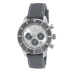 brandon mens silicone silver and grey watch 1013cbrr