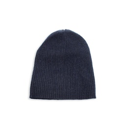 Ribbed Knit Slouchy Cashmere Beanie