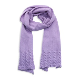 Cable Knit Wool & Cashmere Scarf