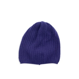 Ribbed Cashmere Slouchy Beanie