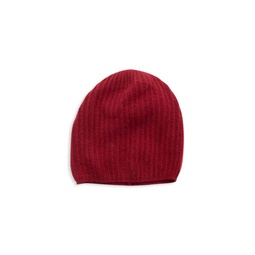 Ribbed Cashmere Slouchy Beanie