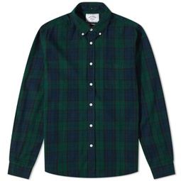 Portuguese Flannel Bonfim Button Down Check Shirt Green & Navy