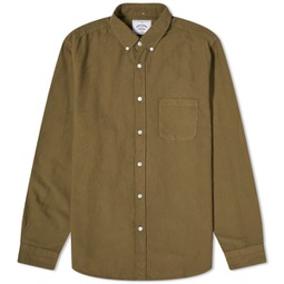 Portuguese Flannel Belavista Button Down Oxford Shirt Olive