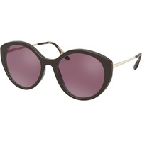 Prada PR 18XS DHO04C Black Plastic Cat-Eye Sunglasses Pink Polarized Lens
