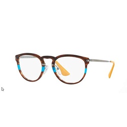 Prada Eyeglasses PR 2 VV 2581O1 Striped Brown/Azure