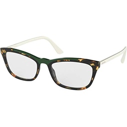 Prada PR 10VV - 3211O1 Eyeglass Frame CATWALK MEDIUM HAVANA/GREEN w/DEMO LENS 52mm