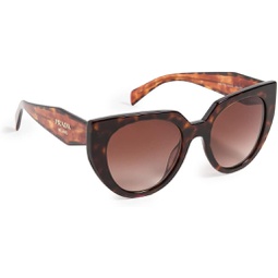 Prada Womens Oversized Rounded Cat Eye Sunglasses