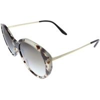 Prada PR 18XS UAO0A7 White Havana Plastic Round Sunglasses Grey Gradient Lens