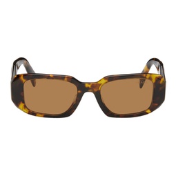 Tortoiseshell Rectangular Sunglasses 241208F005005