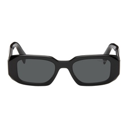 Black Rectangular Sunglasses 241208F005008