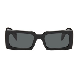 Black Rectangular Sunglasses 241208F005023