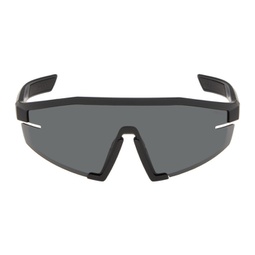 Black Linea Rossa Shield Sunglasses 241208M134011