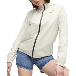 Womens Essentials Hooded Windbreaker Jacket