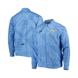 Mens Light Blue Manchester City Pre-Match Raglan Full-Zip Training Jacket