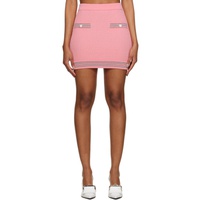 Pink Button Miniskirt 231252F090034