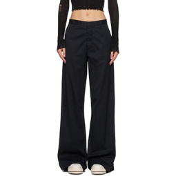 Black Trench Trousers 241021F087004