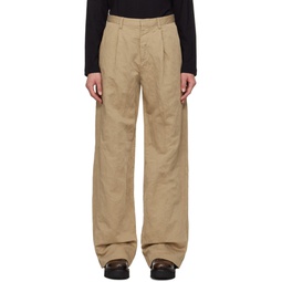 Beige Damon Trousers 241021F087011