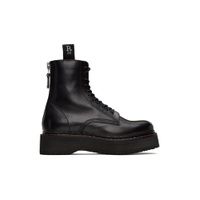 Black Single Stack Boots 232021M255002
