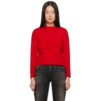 Red Shrunken Sweater 232021F096006