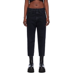 Black Tailored Drop Jeans 241021F069001