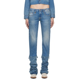 Blue Boy Straight With Rips Jeans 241021F069024