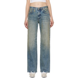 Blue DArcy Loose Jeans 241021F069010
