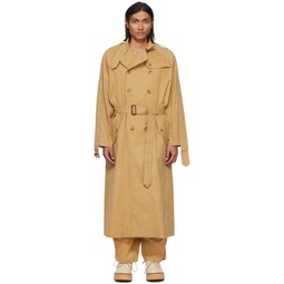 Tan Deconstructed Trench Coat 241021M184000