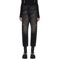 Black Crossover Jeans 241021F069004