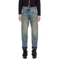 Blue Crossover Jeans 241021F069032