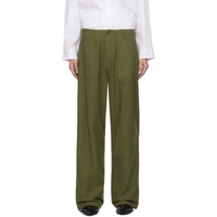 Green Utility Trousers 241021F087006