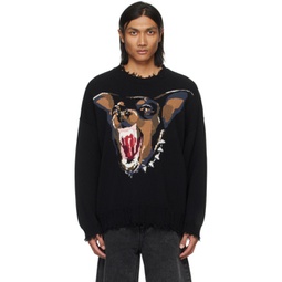 Black Angry Chihuahua Sweater 241021M204003