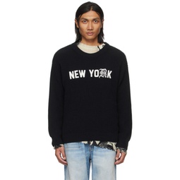 Black New York Sweater 241021M204002