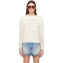 Off-White Distressed Sweater 241021F096006