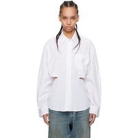 White Cutout Shirt 241021F109014