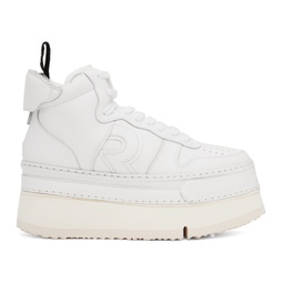 White Riot Leather Sneakers 241021F127001